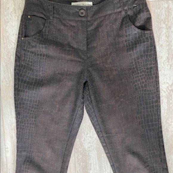 Animal Print Pants Size 4 Distressed Brown By Bamboo Traders - Picture 2 of 6